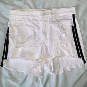 White Denim Shorts